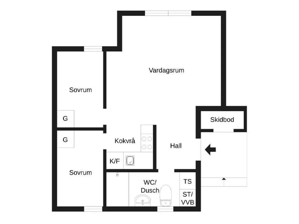 Fjällbyn 145, 4 bäddar