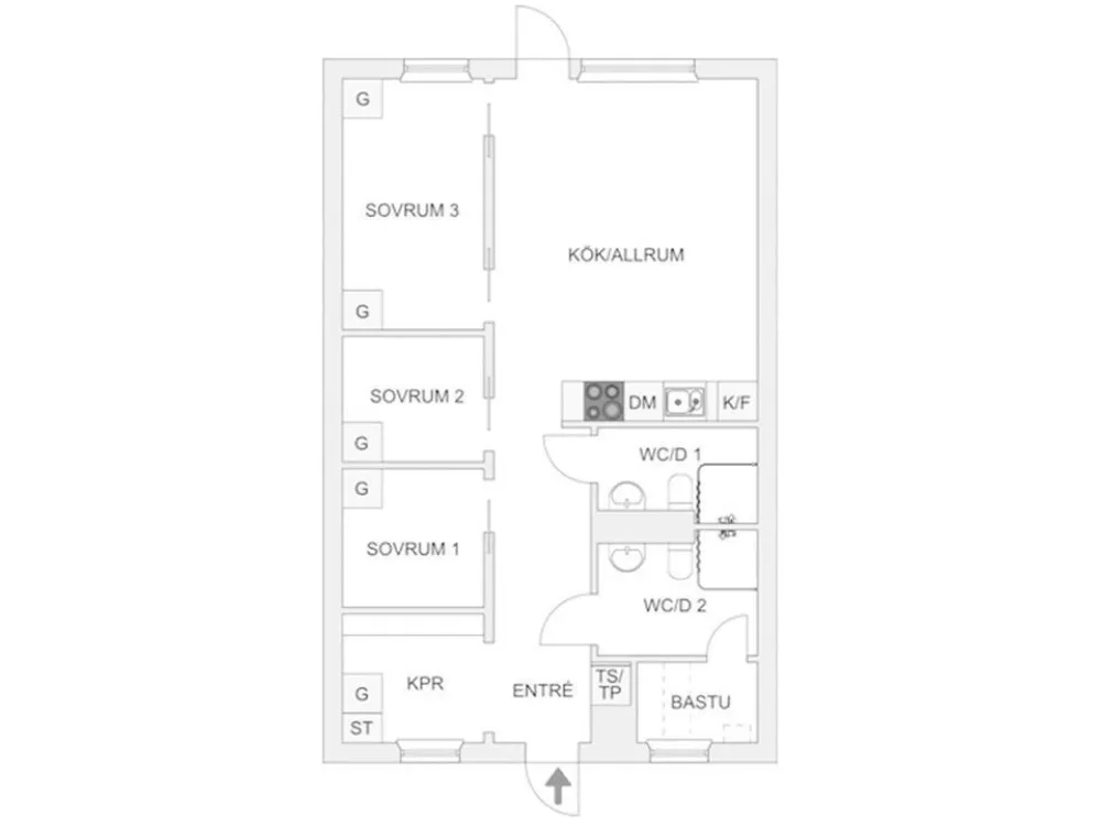 Granfjällspisten 1D, 6 bäddar